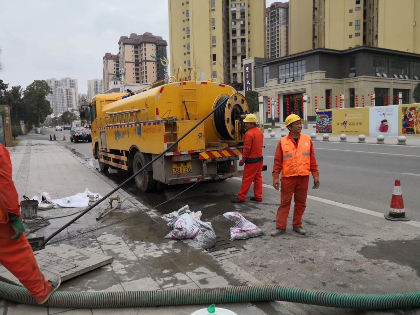 泾阳排污管道清淤-管道清洗